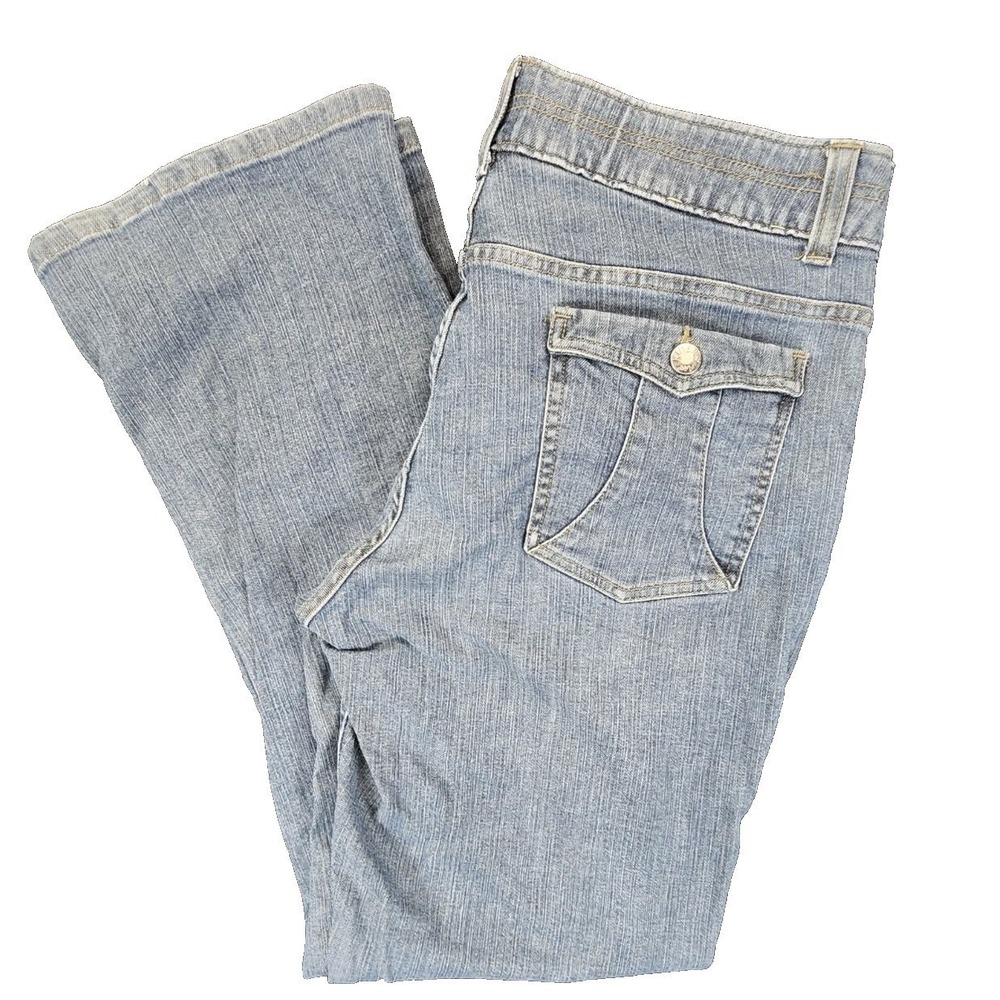Riders by Lee Jeans Women 16/32 Blue Comfort No-Gap‎ Waistband Bootcut Stretch